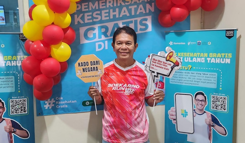 Warga senang dengan cek kesehatan gratis (Beritanasional/Panji)