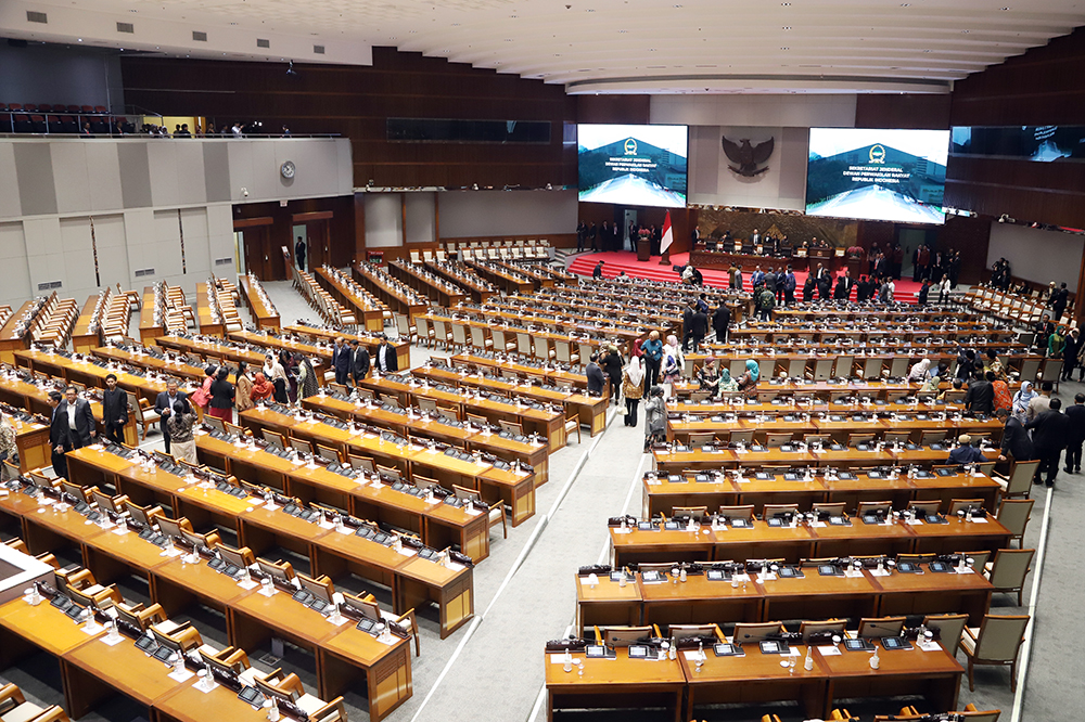 Suasana sidang paripurna DPR RI. (BeritaNasional/Elvis Sendouw)