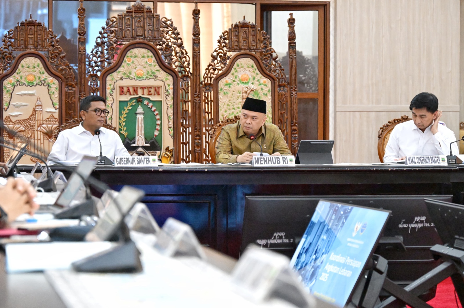 Menhub Temui Gubernur Banten untuk bahas persiapan Mudik Lebaran 2025. (Foto/Kemenhub)