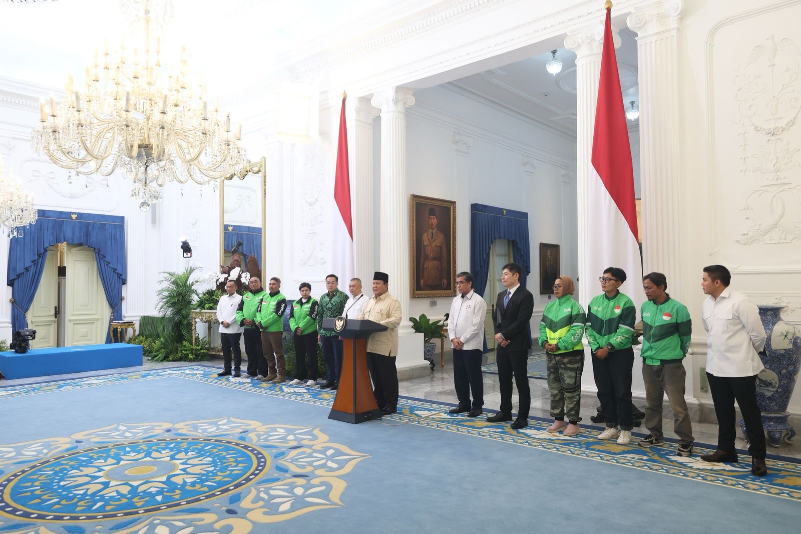 Presiden RI Prabowo Subianto mengumumkan kebijakan Bonus Hari Raya. (Foto/Tim Prabowo).