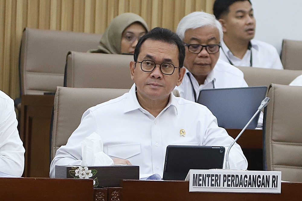 Menteri Perdagangan Budi Santoso saat rapat dengan DPR. (BeritaNasional/Elvis)