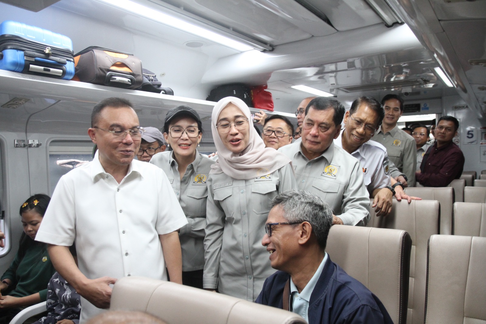 Wakil Ketua DPR RI Sufmi Dasco Ahmad melakukan sidak ke Stasiun Pasar Senen. (BeritaNasional/Oke Atmaja).