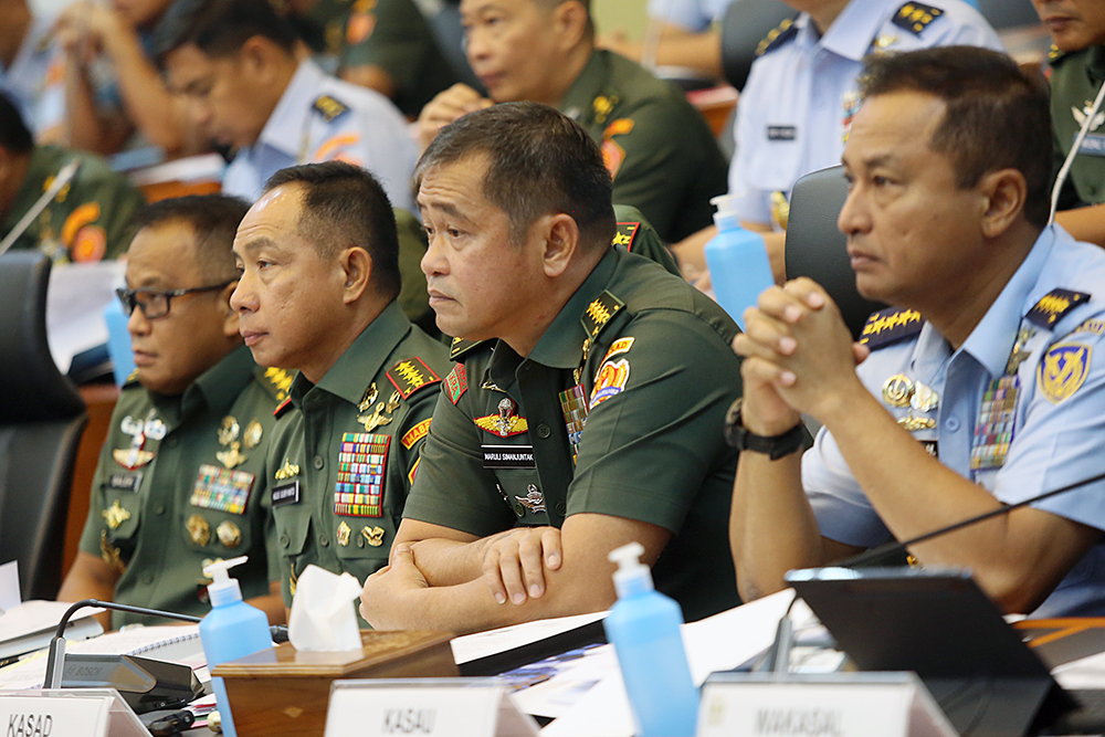 Rapat kerja Komisi I dengan TNI. (BeritaNasional/Elvis Sendouw)