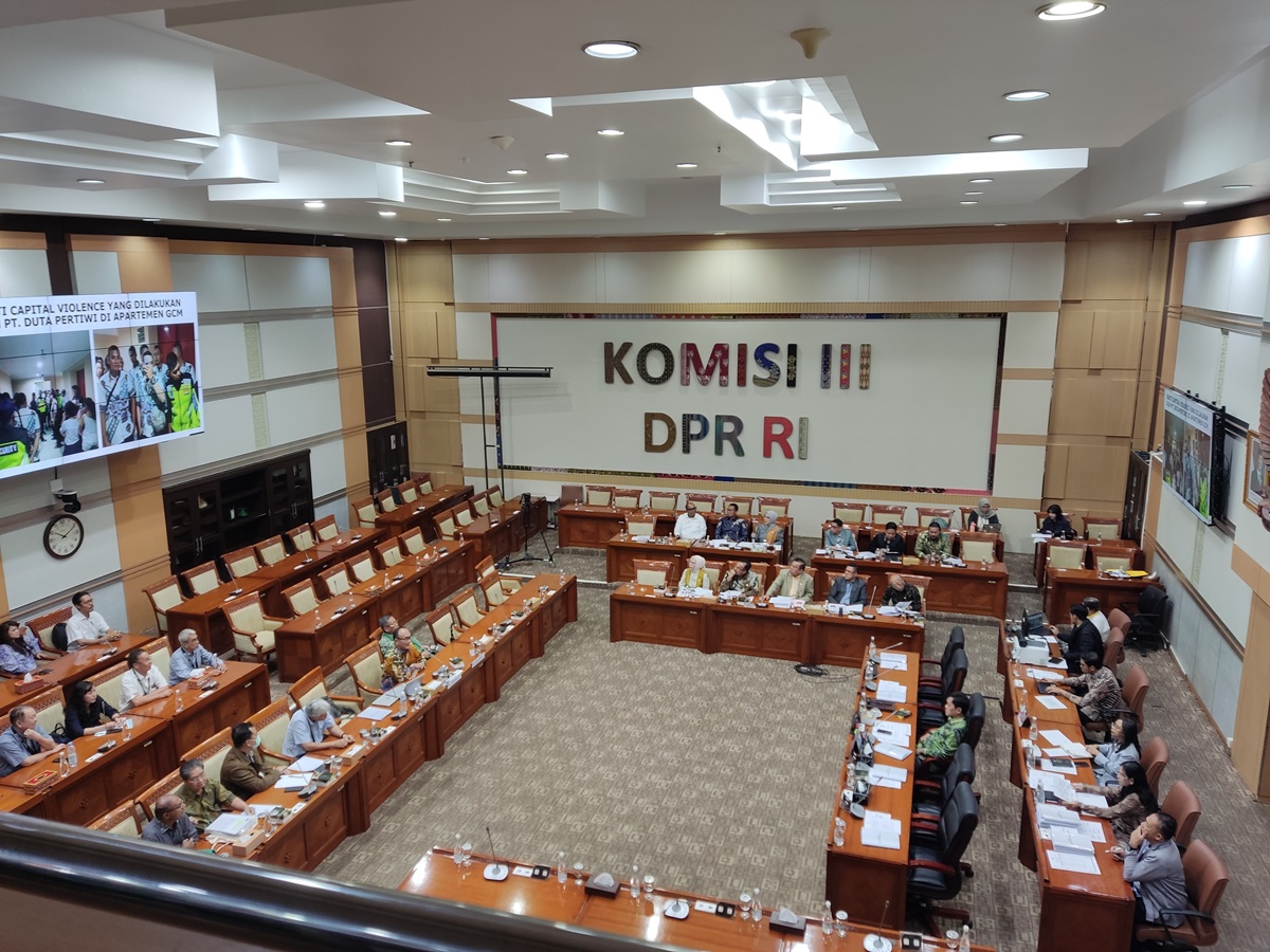 Suasana rapat kerja Komisi III DPR RI. (BeritaNasional/Ahda)