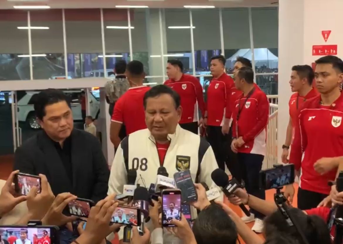 Presiden Prabowo Subianto usai menyaksikan Timnas Indonesia. (Foto/Tim Prabowo).