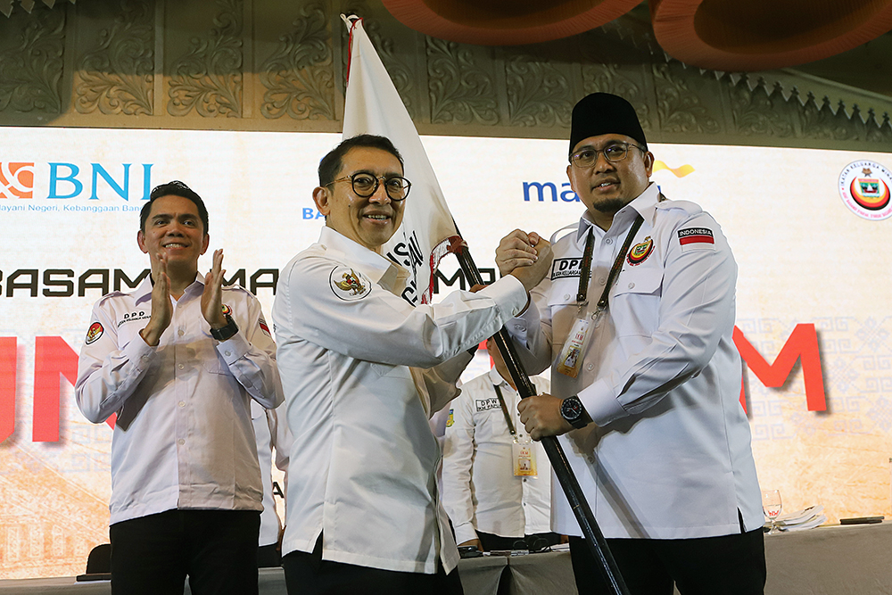 Andre Rosiade terpilih secara aklamasi sebagai Ketua Umum Ikatan Keluarga Minang (IKM) periode 2025-2030. (BeritaNasional/Elvis Sendouw)