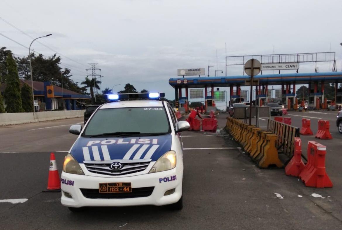 Contraflow di tol Jagorawi. (Foto/Jasa Marga)