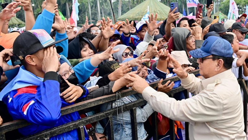 Prabowo temui buruh (Beritanasional/Oke Atmadja)
