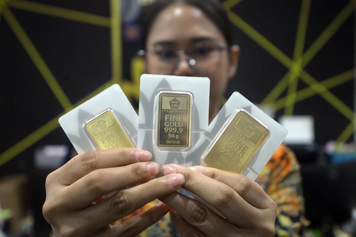 Emas Antam. (BeritaNasional/Oke Atmaja)