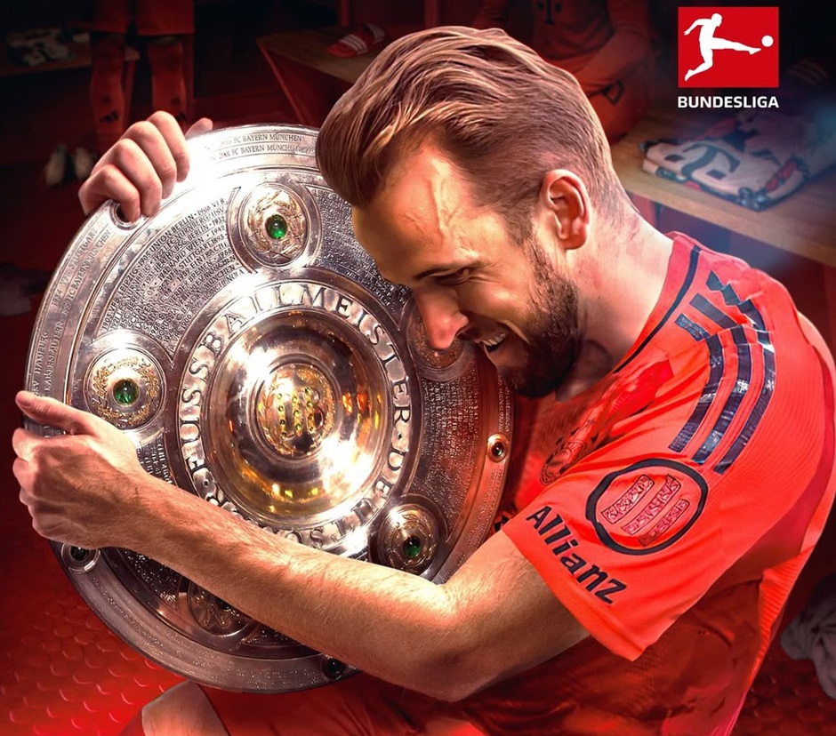 Harry Kane Akhiri Kutukan Tanpa Trofi. (Foto/Bundesliga)