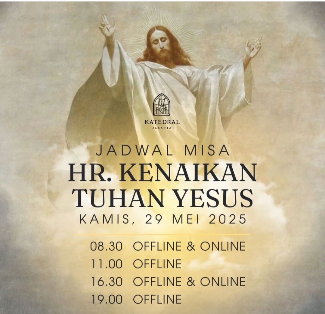 Jadwal Misa di Gereja Katedral. (BeritaNasional/Bachtiarudin Alam)