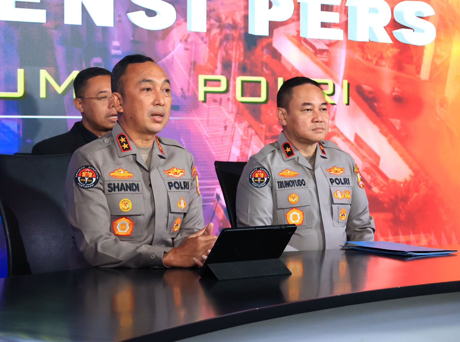 Kadiv Humas Polri Irjen Pol Sandi Nugroho memberikan keterangan. ( BeritaNasional/dok humas Polri)