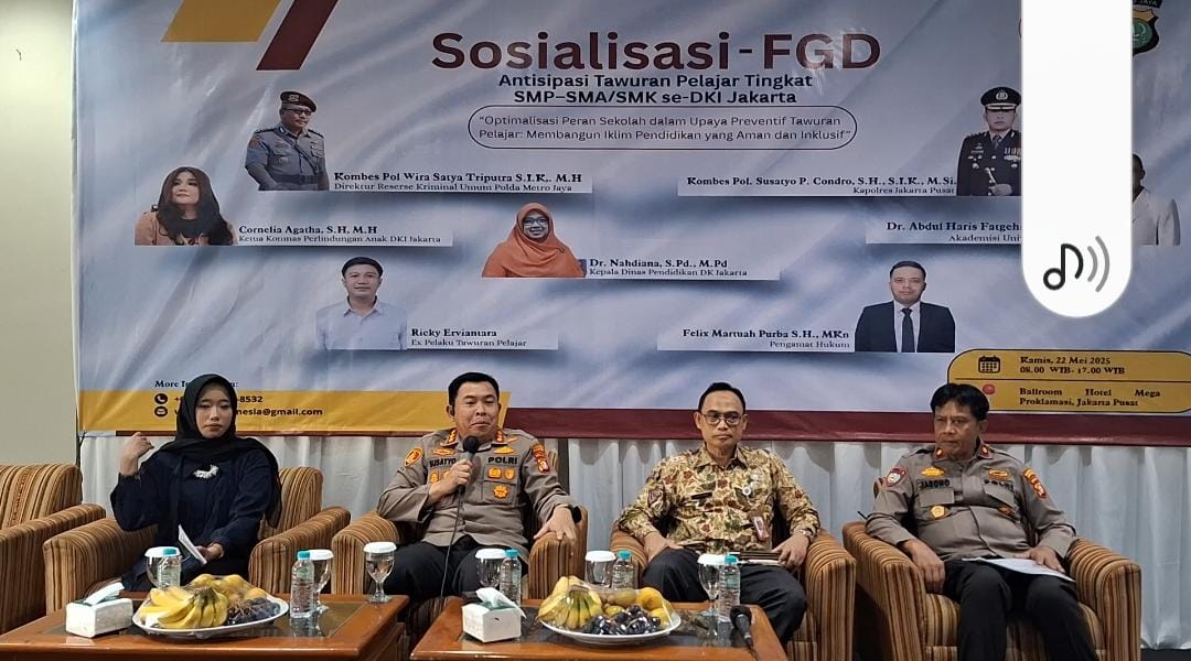 Polres Metro Jakarta Pusat gelar FGD cegah tawuran. (BeritaNasional/Bactiarudin Alam)