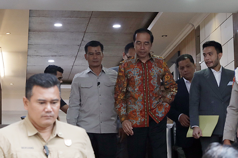 Presiden ke 7 Joko Widodo membuat laporan tudingan ijazah palsu ke Polda Metro. (BeritaNasional/Elvis Sendouw)