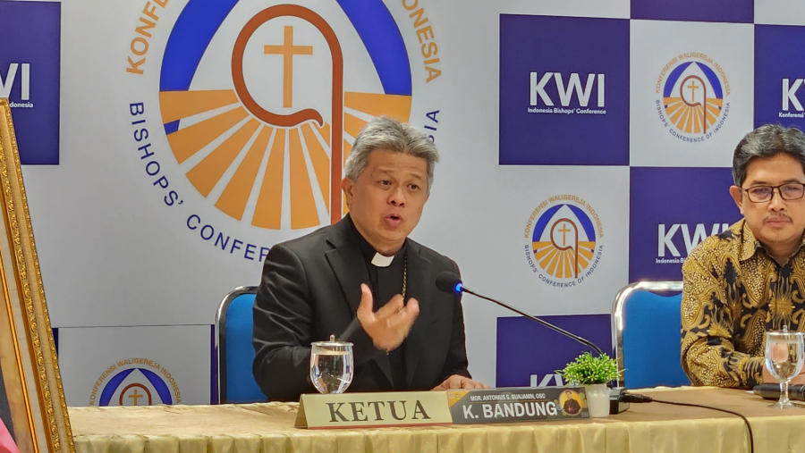 Ketua Konferensi Waligereja Indonesia, Mgr. Antonius Subianto Bunjamin. (BeritaNasional/Panji Septo)