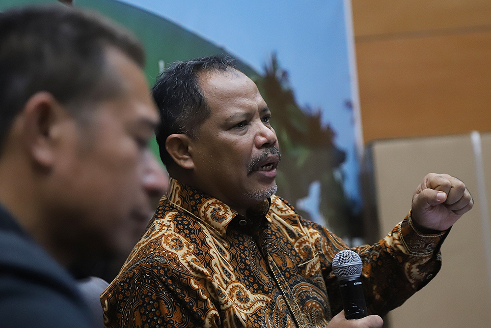Forum Legislasi Tema: “DPR Segera Bahas RUU Pangan Untuk Mendukung Program Pemerintah”. (BeritaNasional/Elvis Sendouw)
