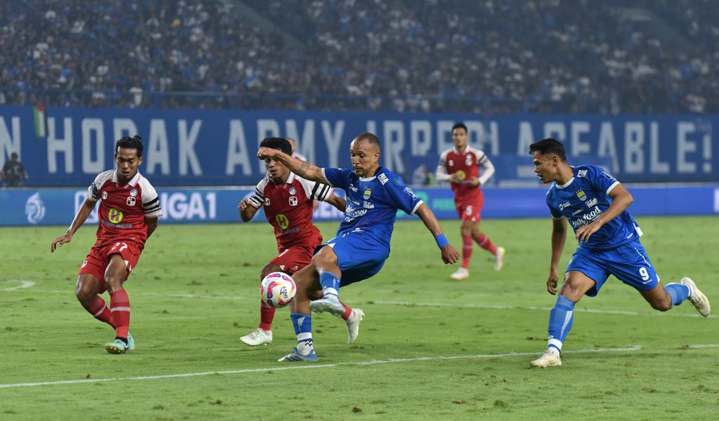 Laga Persib Bandung vs Barito Putera di Liga 1. (Foto/persib.co.id)