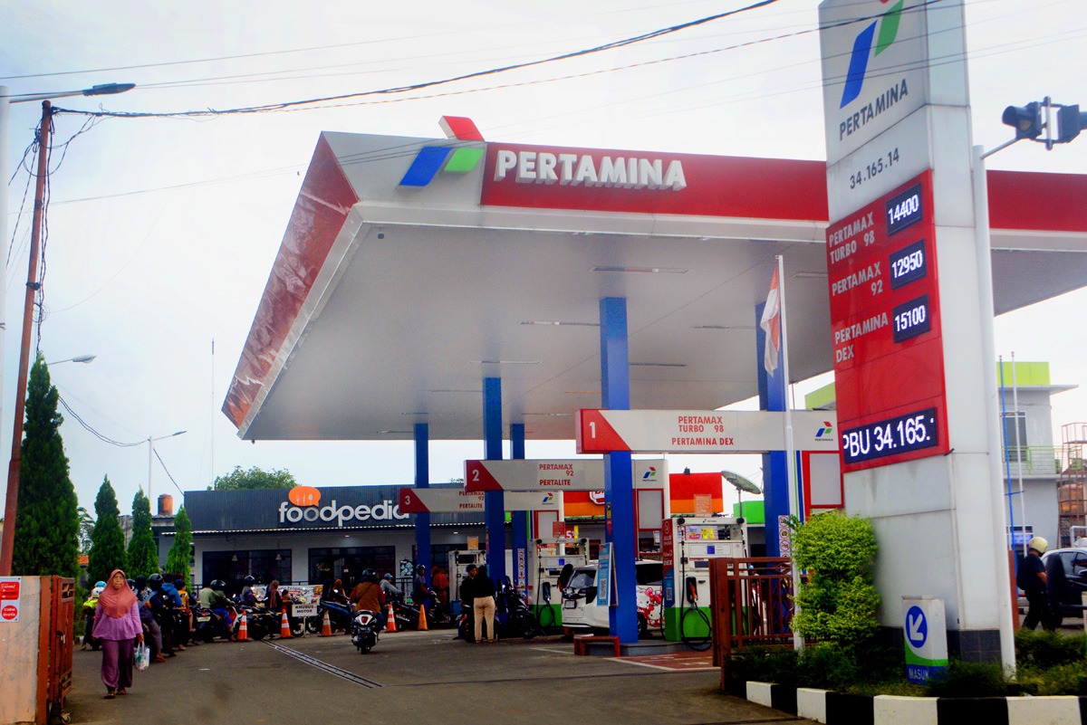 Pom bensin Pertamina. (BeritaNasional/Elvis)