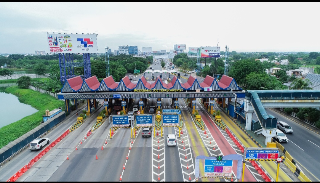 Situasi di areal tol. (BeritaNasional/dok Jasamarga)