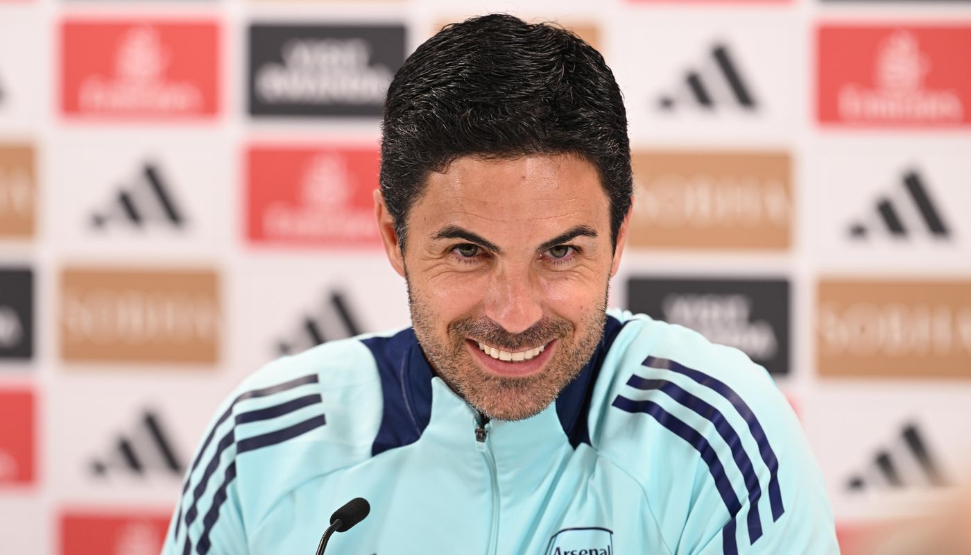 Pelatih Arsenal Mikel Arteta saat konferensi pers. (Foto/Premier League).