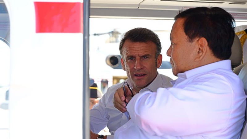 Keakraban Presiden Prabowo dan Macron (Foto/Setpres)
