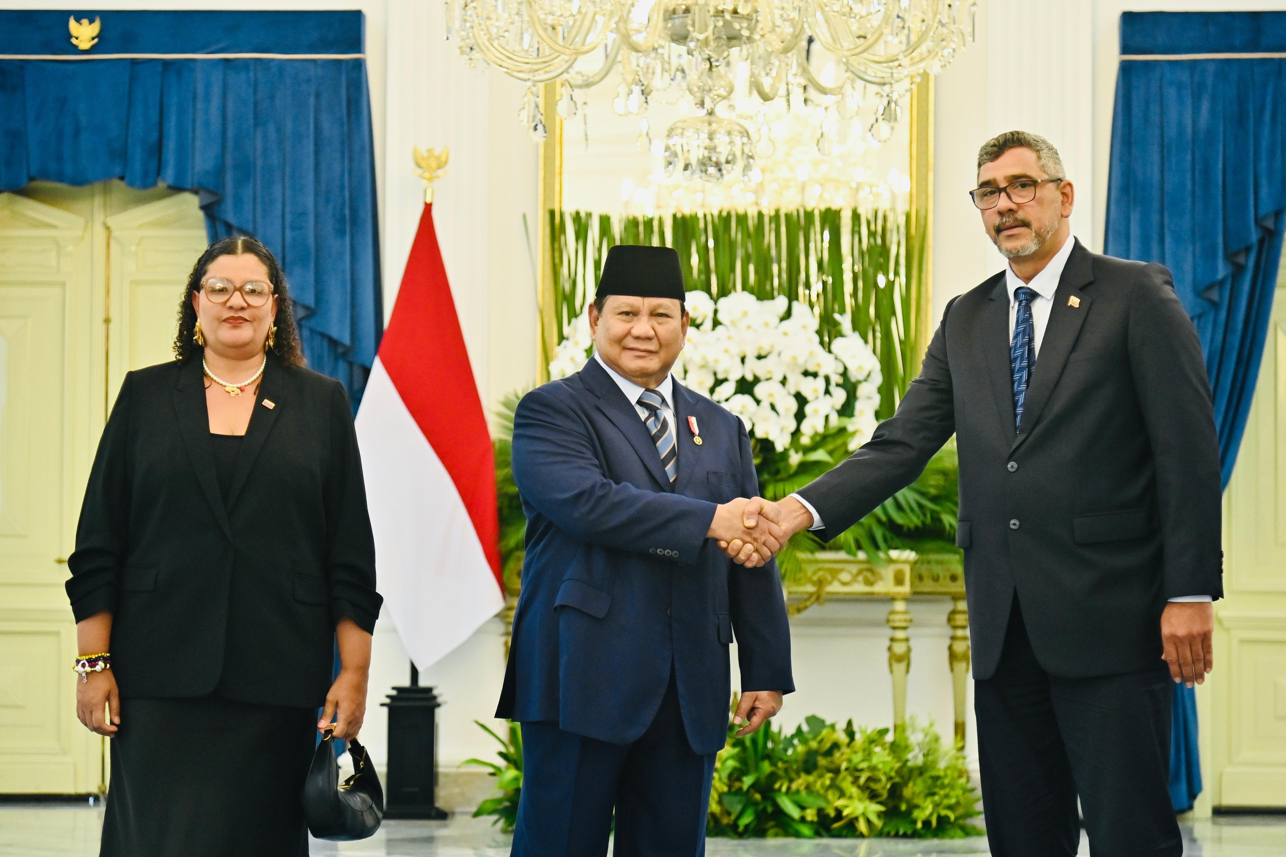 Para Dubes Negara Sahabat Sampaikan Kesan Mendalam Presiden Prabowo Subianto saat menerima Duta Besar negara sahabat, Selasa (6/5/2025) di Istana Merdeka Jakarta (BeritaNasional/dok Setpres)