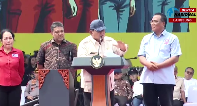 Presiden Indonesia periode 2024-2029, Prabowo Subianto. (BeritaNasional/Tangkapan Layar)