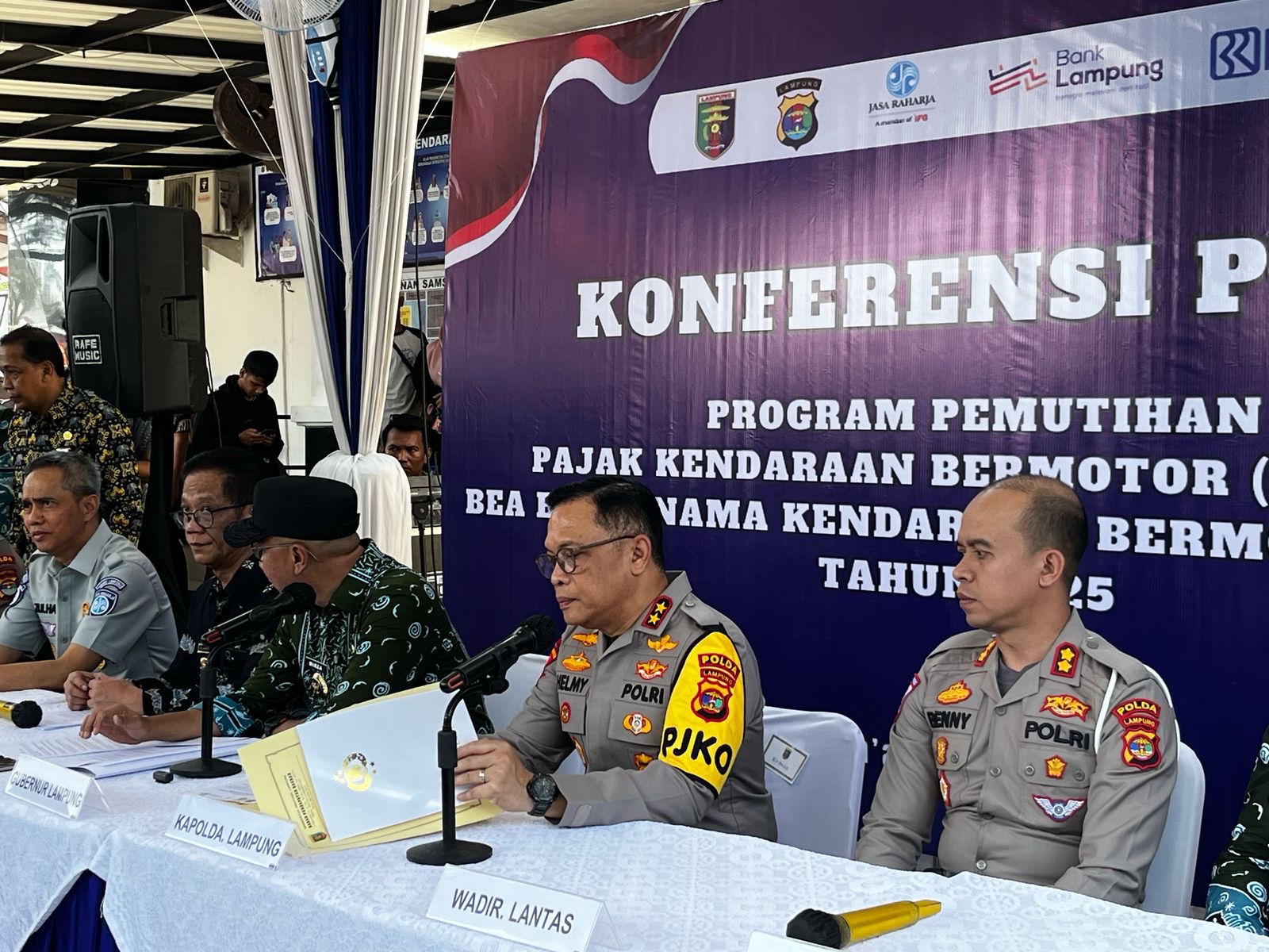 Polda Lampung Siap Kawal Program Pemutihan Pajak Kendaraan. (Foto/Polda Lampung).