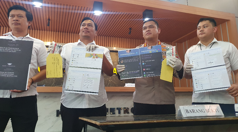 Polda Metro Jaya merilis kasus pemerasan modus VCS. (Foto/Istimewa)
