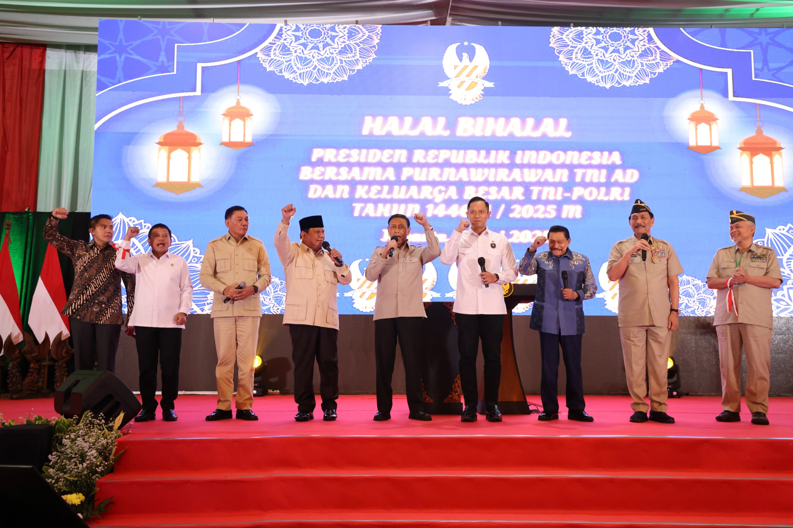 Presiden Prabowo halalbihalal bersama para Purnawirawan di Jakarta Selatan (BeritaNasional/istimewa)