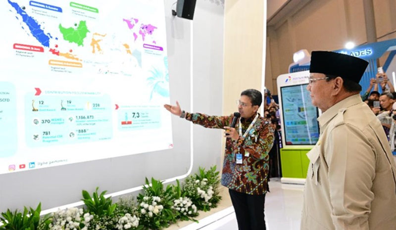 Presiden Prabowo di acara migas (Foto/Setpres)