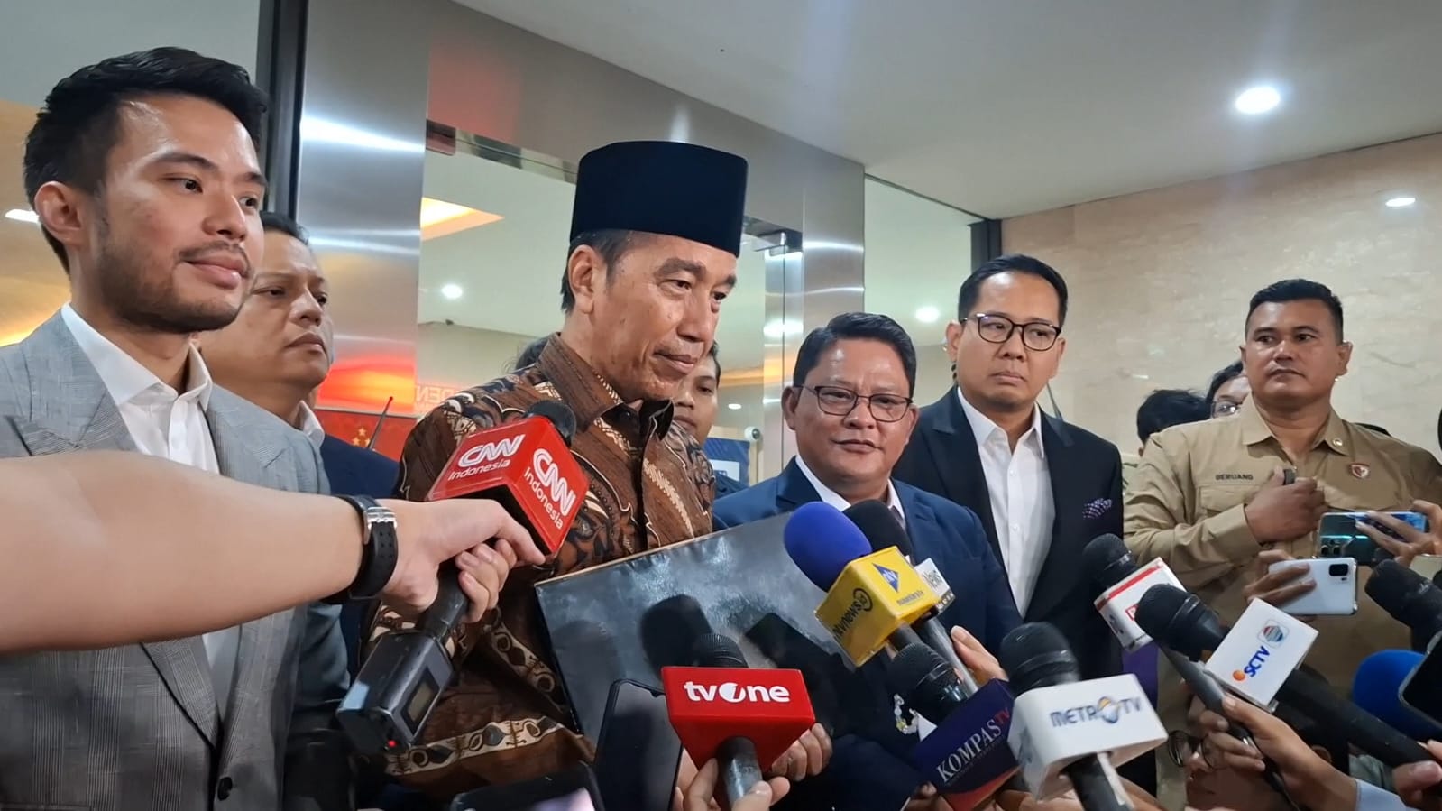 Presiden Jokowi di Bareskrim Polri. (BeritaNasional/Bachtiar)