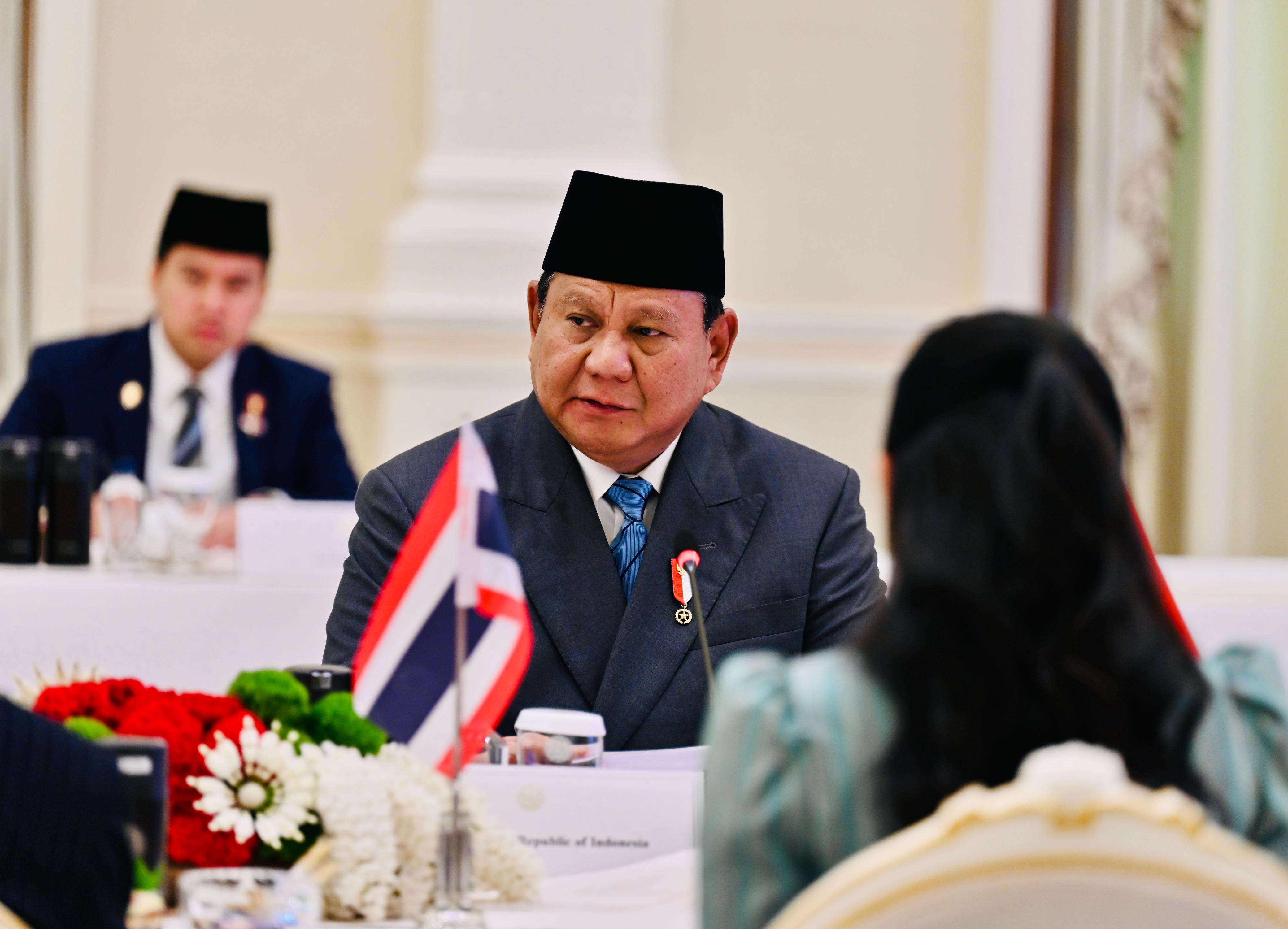 Presiden Prabowo Subianto dalam lawatan ke Thailand. (Foto/BPMI Setpres)