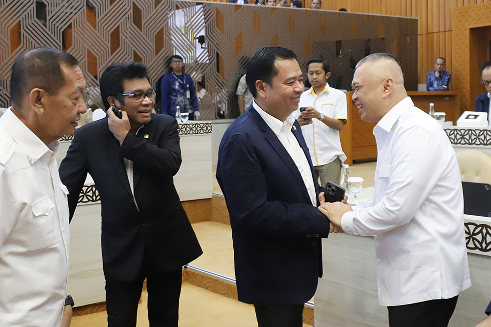 Rapat kerja komisi V dengan kementerian Perhubungan bahas Pagu Anggaran APBN TA 2025. (BeritaNasional/Elvis Sendouw)