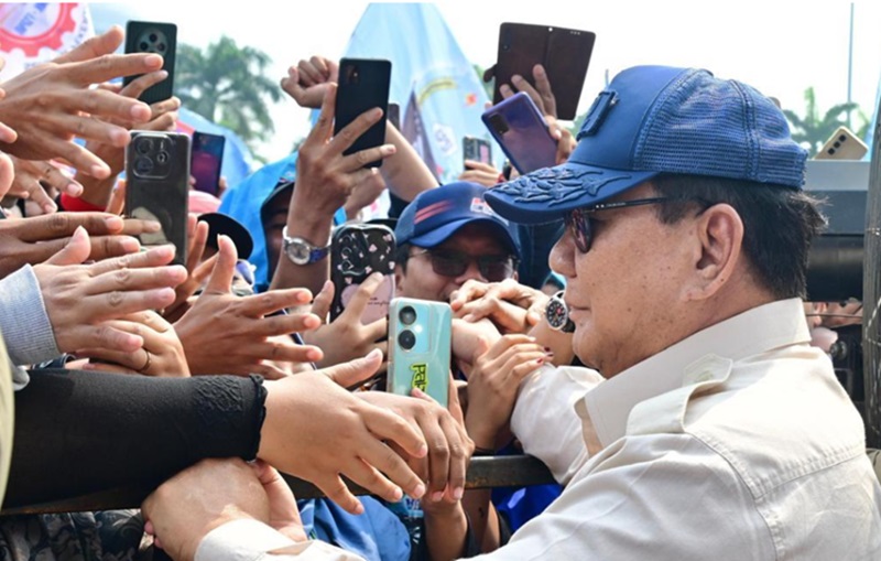 Presiden Prabowo di Hari Buruh (Foto/PBMI)