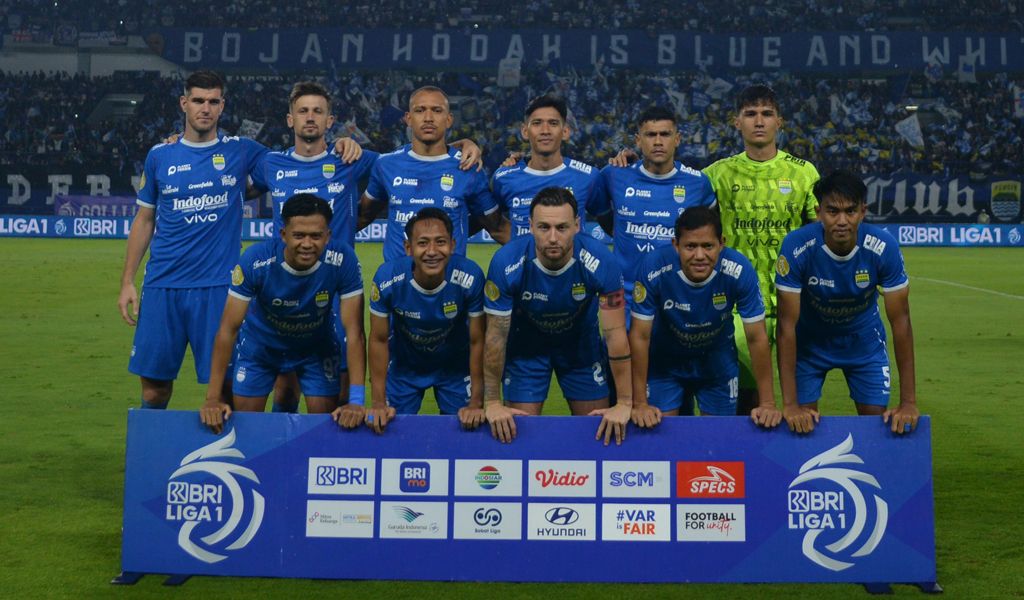 Starting XI Persib saat menghadapi Bali United. (Foto/Persib)