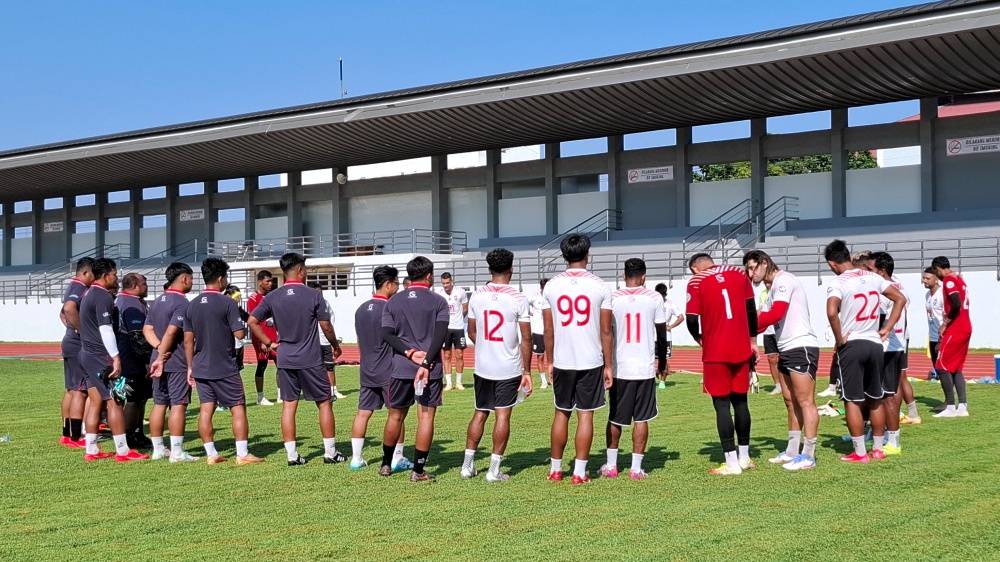 Suasana latihan pemain Malut United. (Foto/LIB)