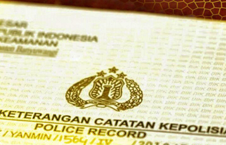 Surat Keterangan Catatan Kepolisian. (Foto/Humas Polres Tangsel).