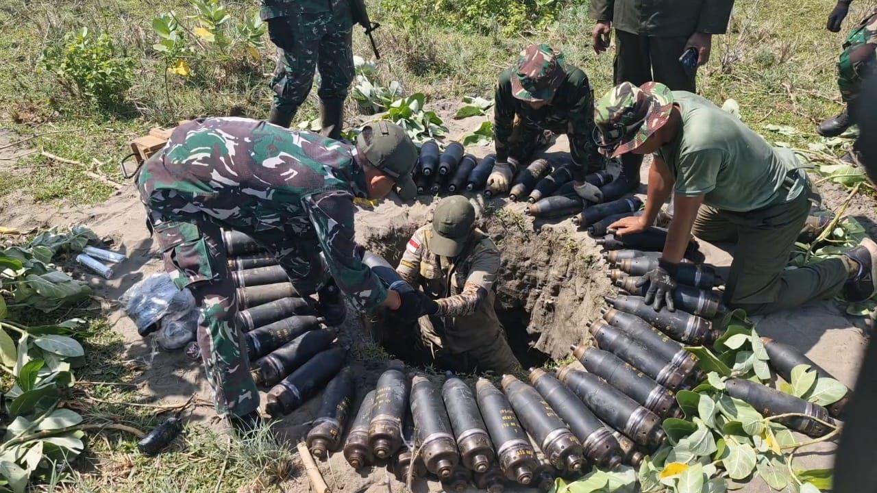 Ilustrasi lokasi ledakan. (Foto/TNI).