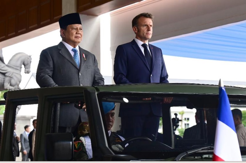 Presiden Prabowo dan Presiden Macron (Foto/Setpres)