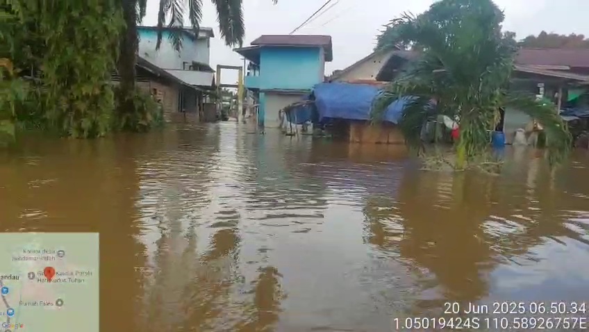 Situasi terkini banjir di Ketapang. (BeritaNasional/istimewa)