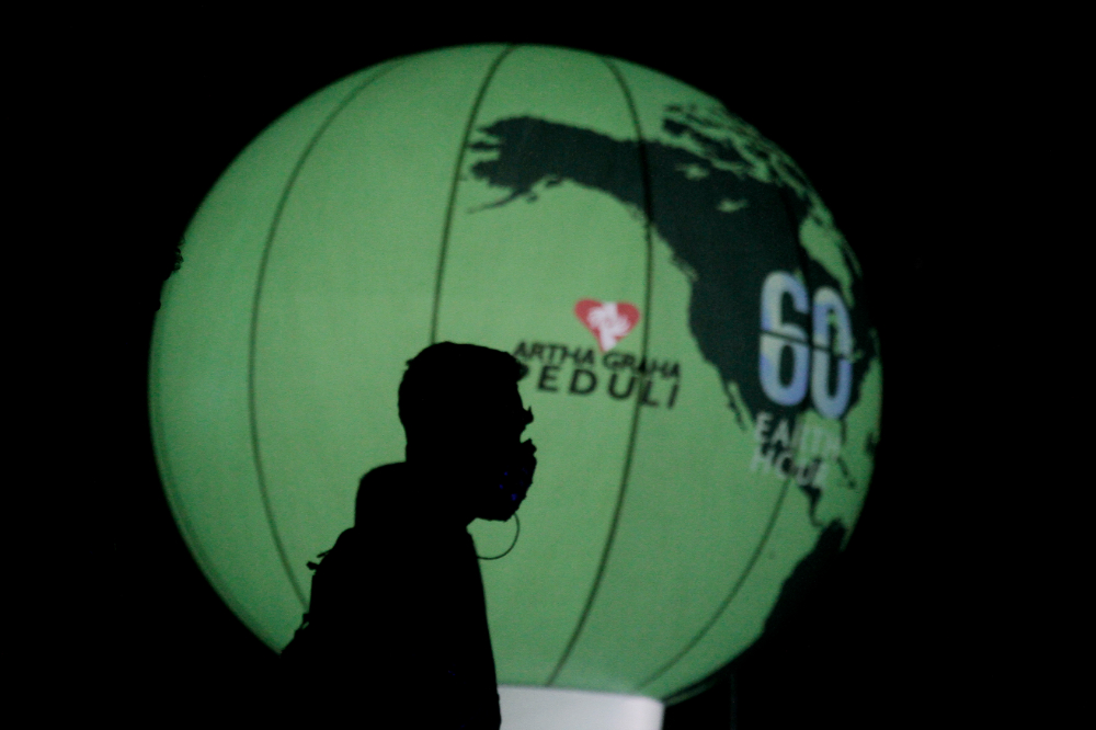 Suasana kawasan Sudirman Central Business District (SCBD) saat Earth Hour di Jakarta beberapa waktu lalu. (BeritaNasional/Oke Atmaja)