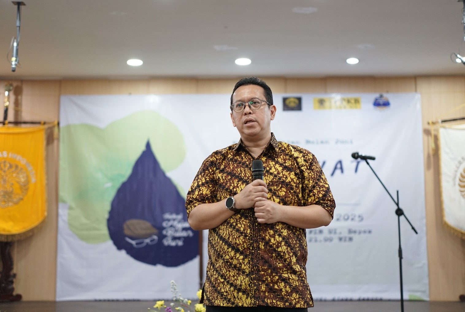Festival Hujan Bulan Juni 2025 di Auditorium Gedung IV, FIB UI, Depok. (BeritaNasional/Elvis SSendouw)