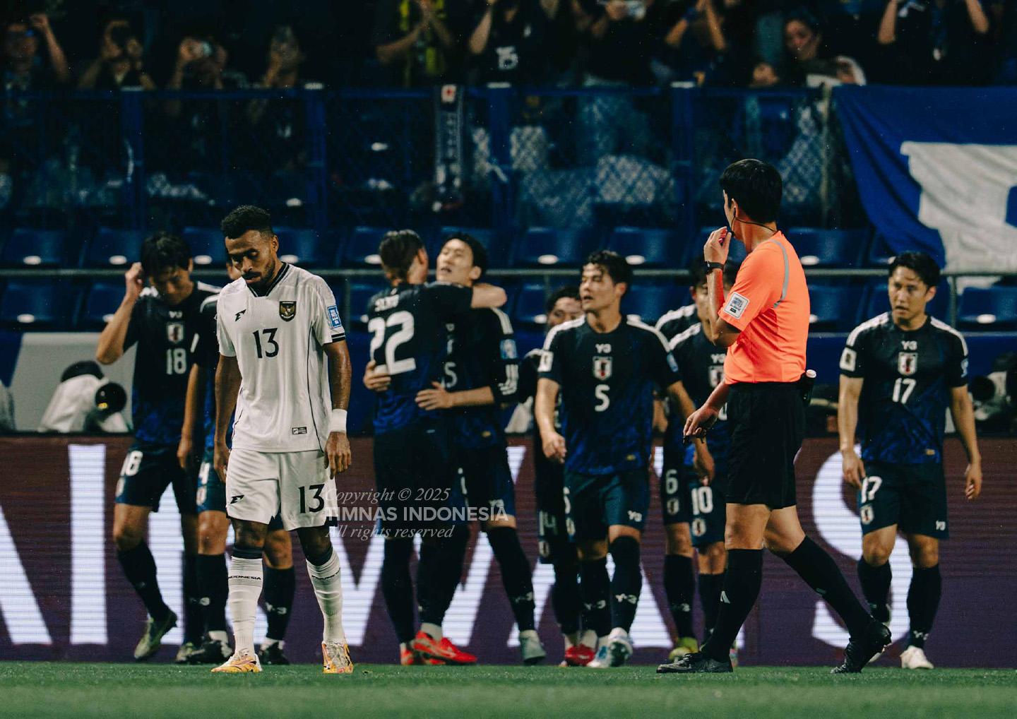 Jepang vs Indonesia di Kualifikasi Piala Dunia 2026. (Foto/Kitagaruda)