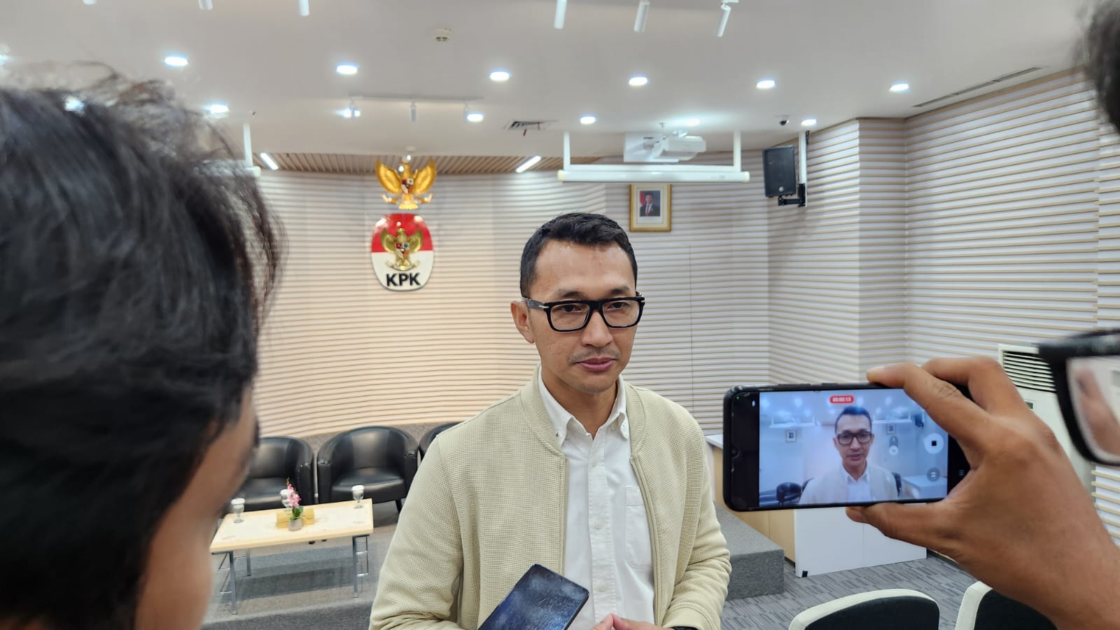 Juru Bicara KPK, Budi Prasetyo. (BeritaNasional/Panji Septo)