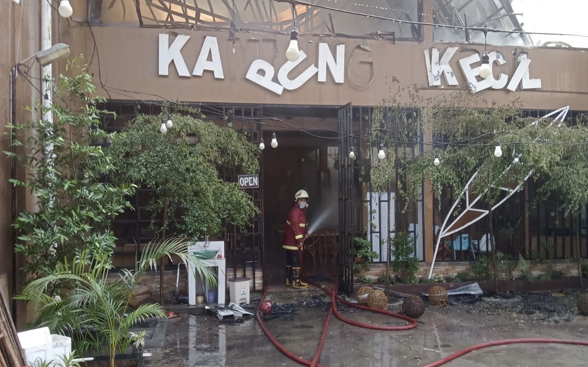 Kebakaran resto di tangsel. (Foto/istimewa)