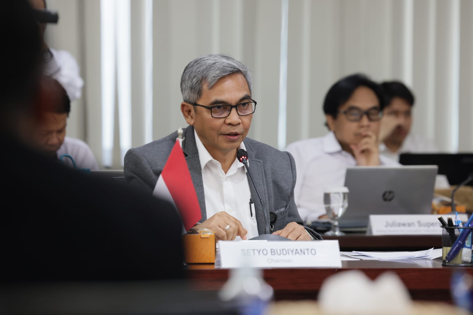 Ketua KPK Setyo Budiyanto saat menjadi pembicara di KKP Jakarta. (BeritaNasional/dok KPK)