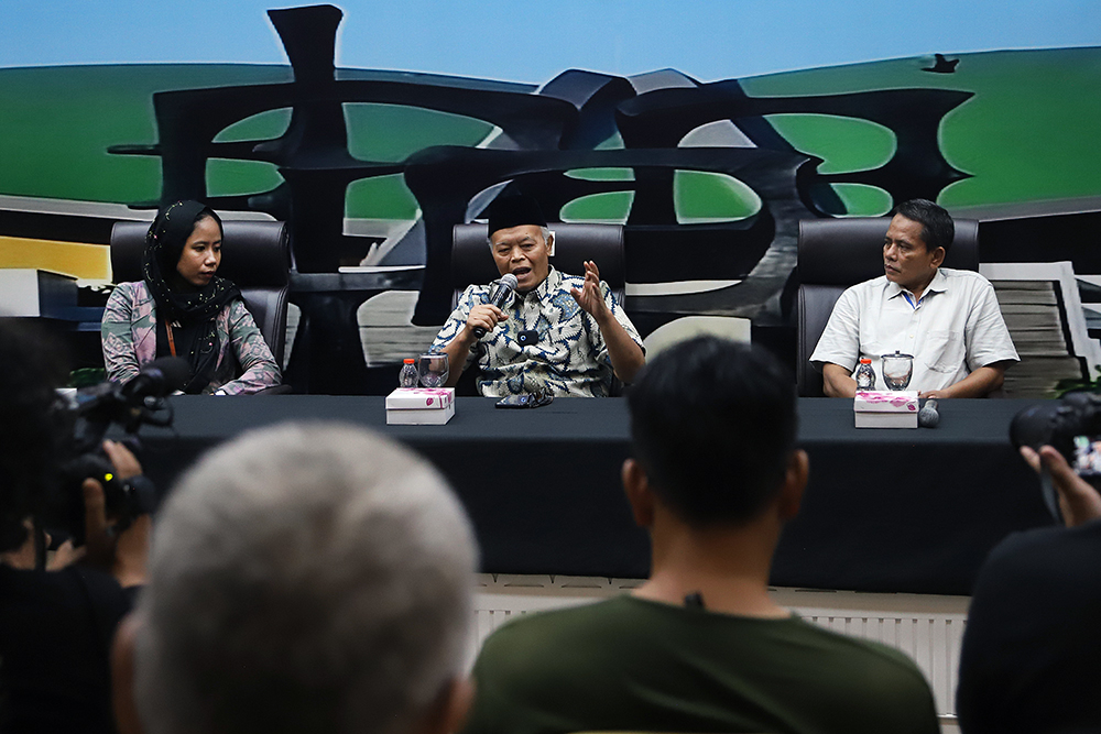 KWP bekerja sama dengan Biro Pemberitaan DPR RI menggelar dialektika demokrasi dengan tema: "Strategi Timwas Haji menaikkan standar layanan dan keselamatan jamaah". (BeritaNasional/Elvis Sendouw)