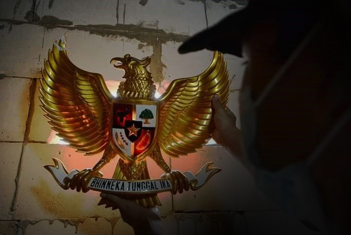 Logo Pancasila. (BeritaNasional/Elvis Sendouw)