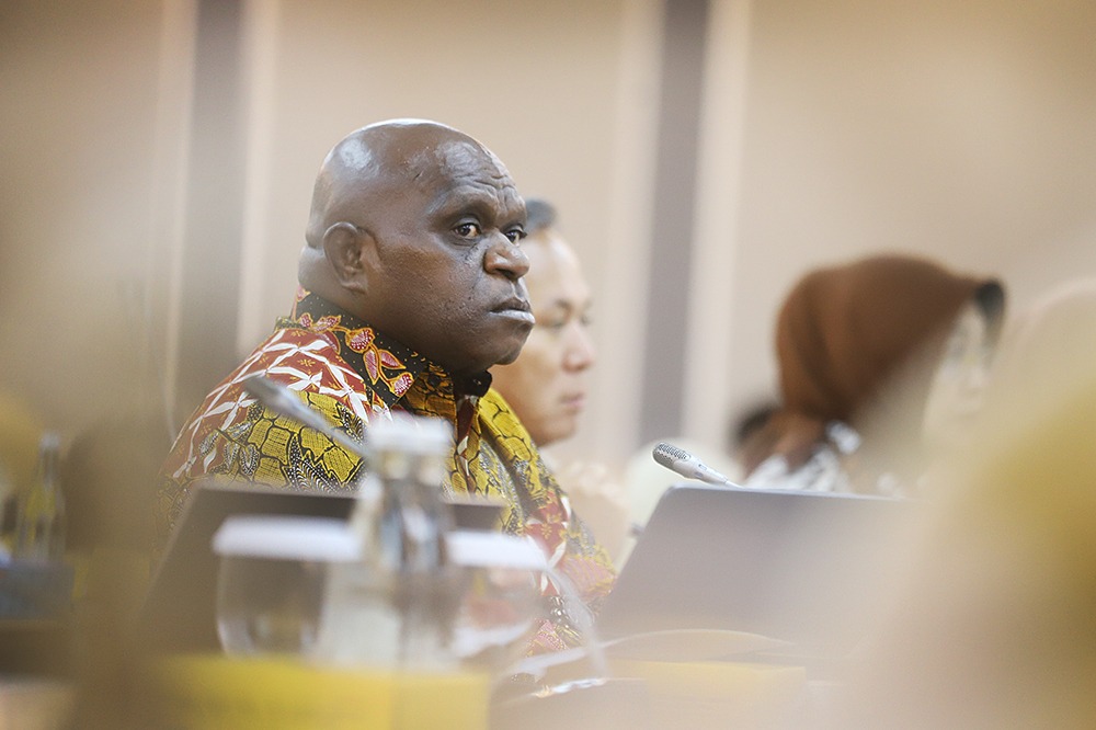 Menteri Hak Asasi Manusia Natalius Pigai. (BeritaNasional/Elvis Sendouw)